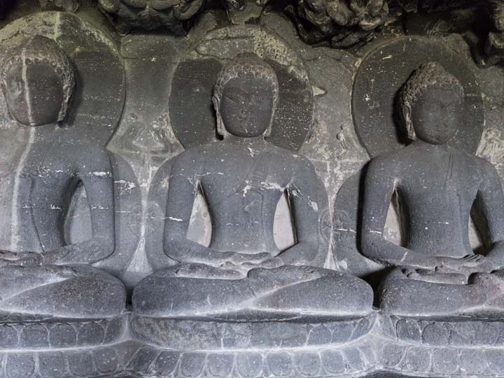 Buddhas, Ellora Cave 12 third floor