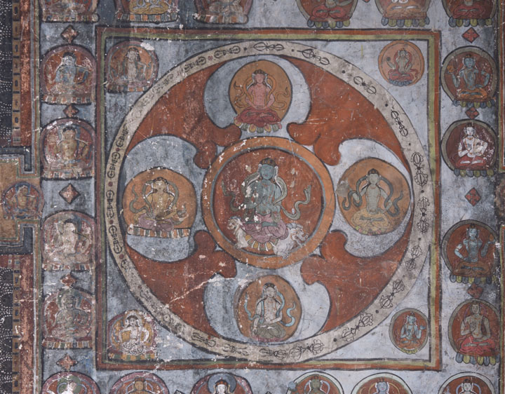 Detail of Vajradhatu mandala, Mangyu Monastery, Ladakh, India