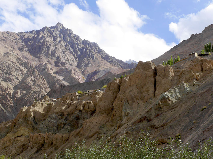 View of Mangyu Monastery village, Ladakh, India