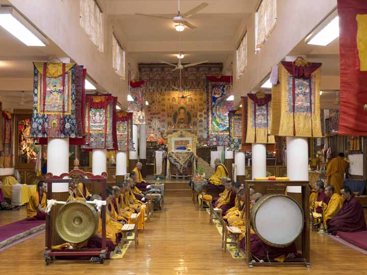Yamantaka morning rituals, Namgyal Monastery, McLeod Ganj