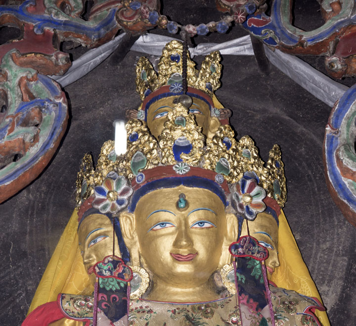 Detail of Vairocana Buddha, altar of Nangbarnangzad, Mangyu Monastery, Ladakh