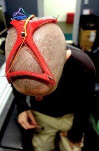 Art-a-Hack Aaron Trocola custom designed EEG headgear