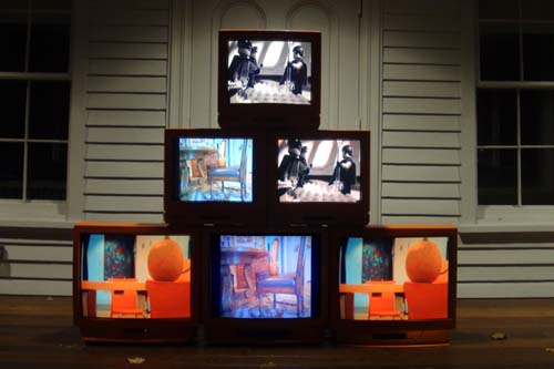Artist / Experimental Filmmaker Eva Lee, Aldrich Museum Pumpkin Faces
