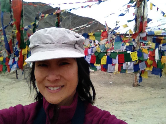 Exhilarated and a bit short of breath at Kunzum la pass, altitude approximately 15,000 feet high
