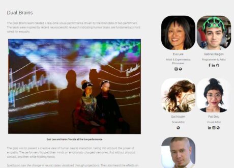 Art-a-Hack documents Eva Lee Dual Brains on website