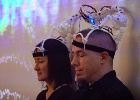 Eva Lee and Aaron Trocola in Dual Brains Spring Break Art Show 2018