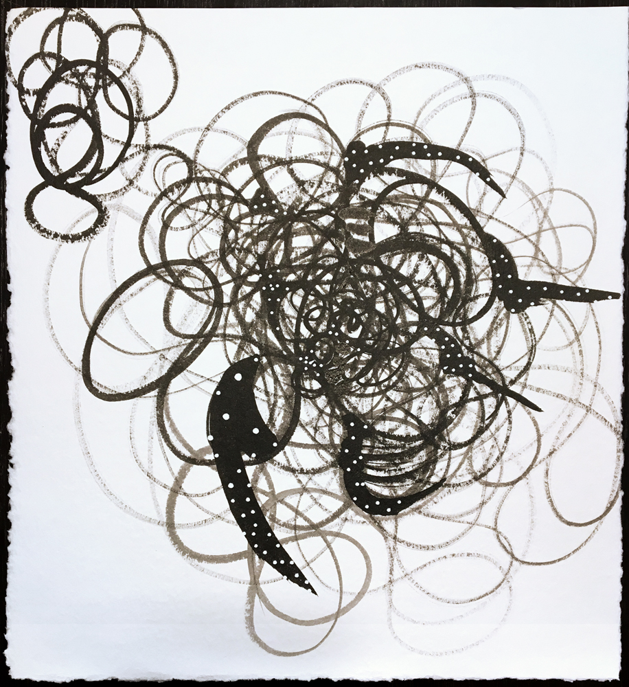 Artist Eva Lee Brush & Ink drawing