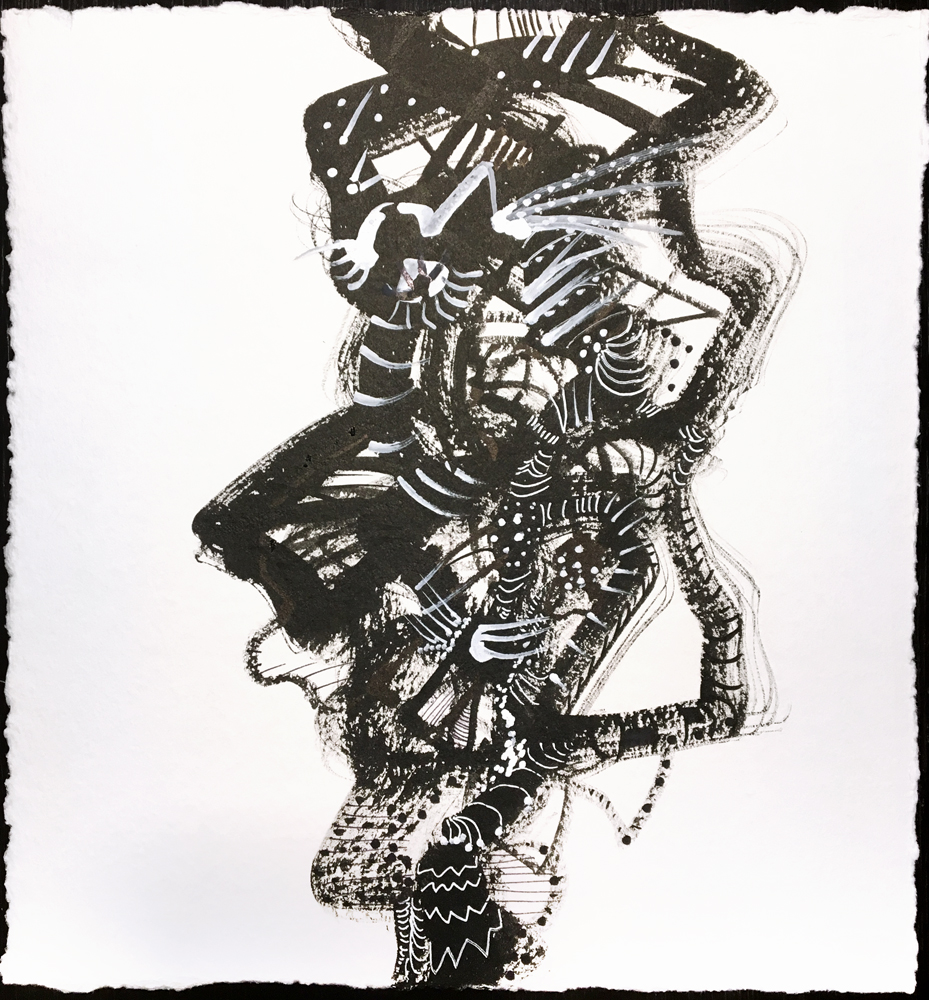 Artist Eva Lee Brush & Ink drawing