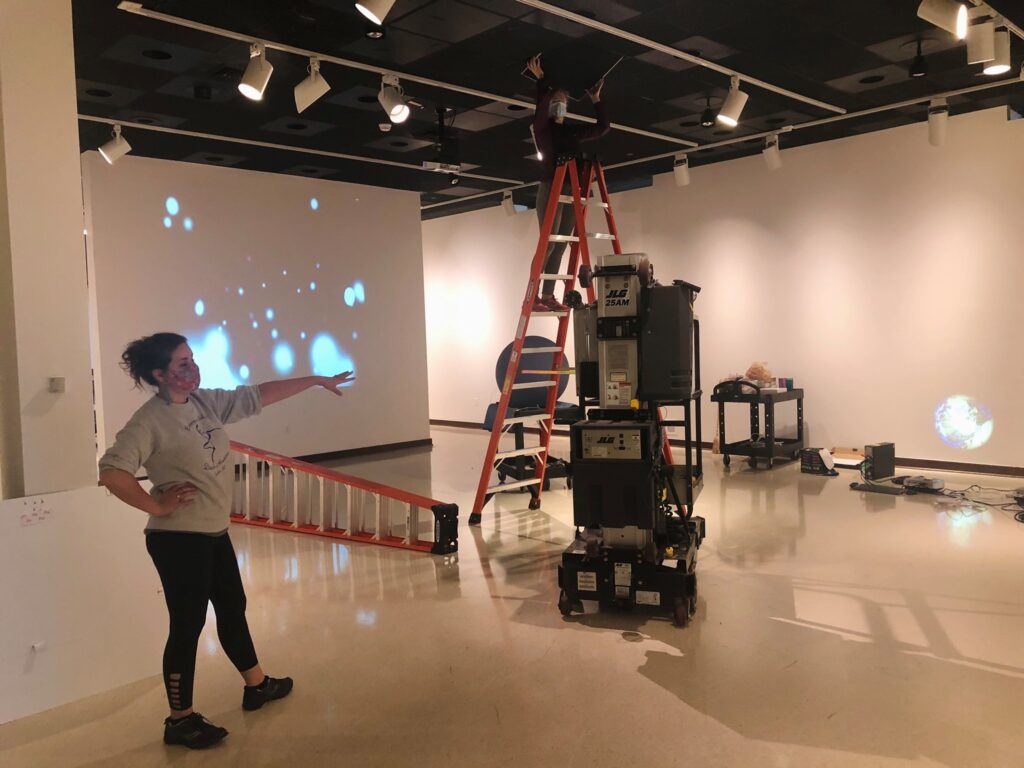 LASM-curatorial-team-installing-Experimental_Light-Exhibition