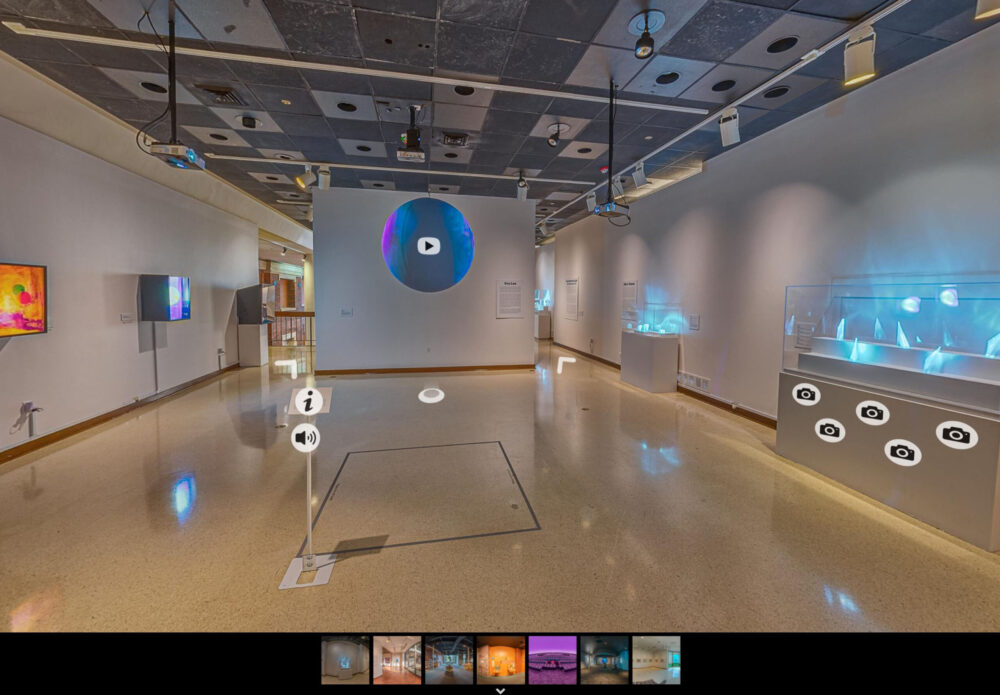 Virtual view of Experimental Light exhibition at LASM360.