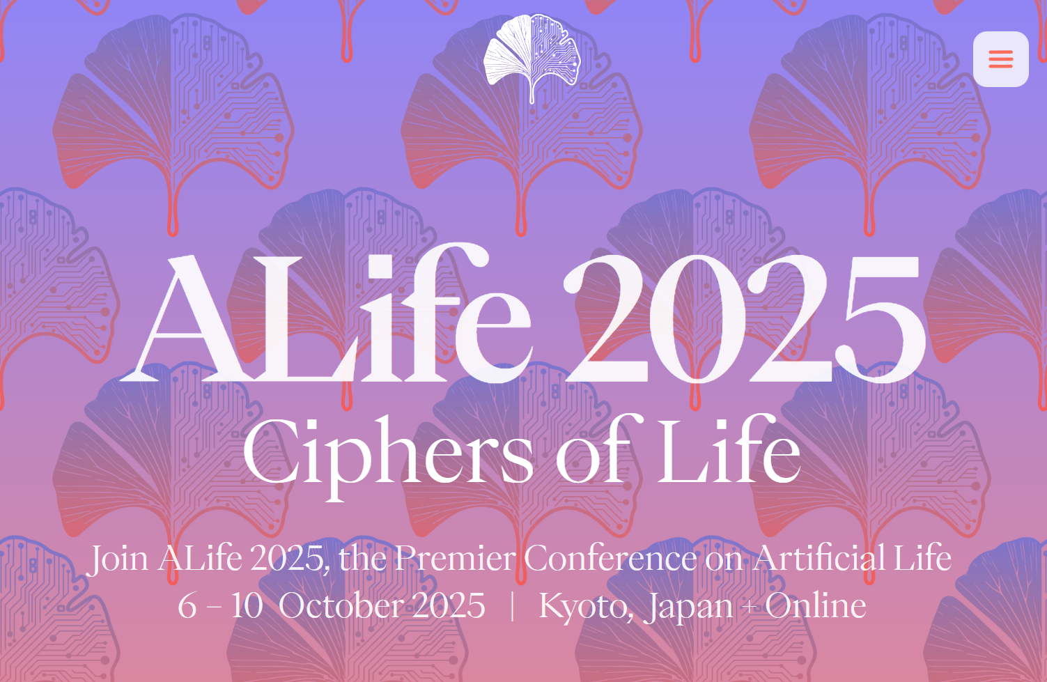 ALIFE 2025: Ciphers of Life Conference | Eva Lee